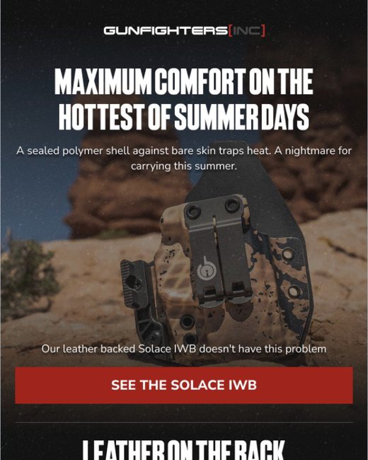 GunfightersINC summer comfort email campaign